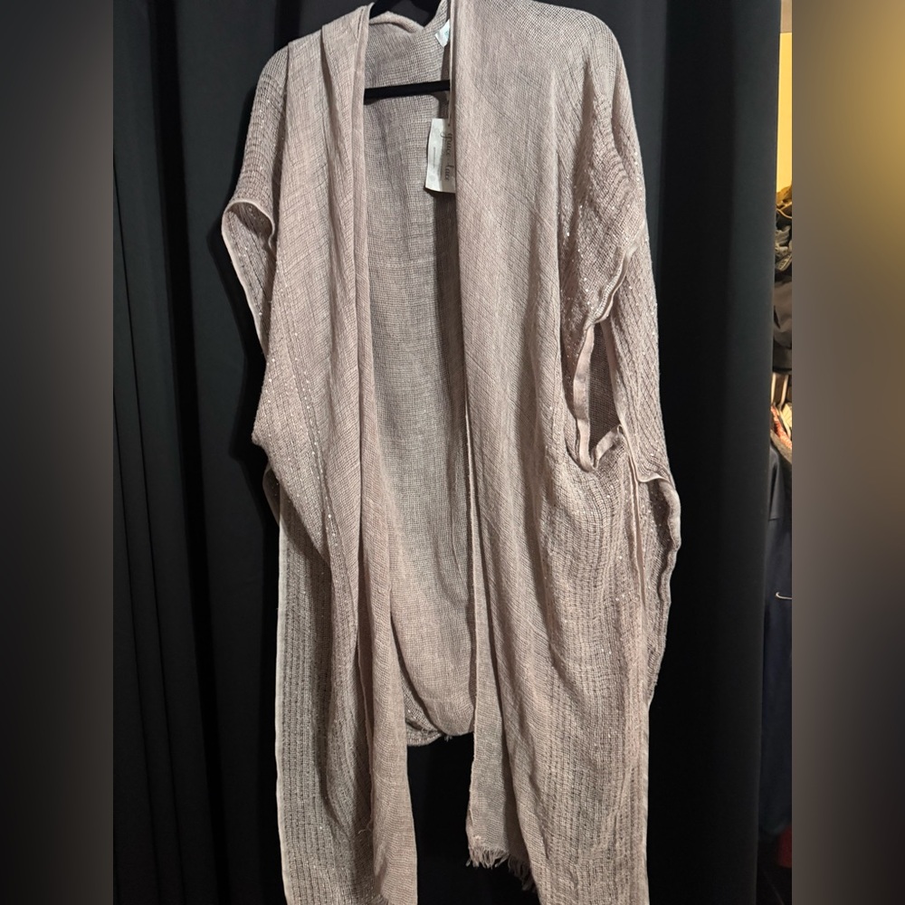 Grace & Lace Soft Beige Knit Shawl